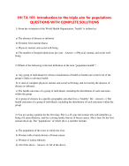 IHI TA 101: Introduction to the triple aim for populations  QUESTIONS WITH COMPLETE SOLUTIONS