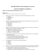 NSG 6005 WEEK 4 EXAM (Questions & Answers) SOUTH UNIVERSITY GRADED A+