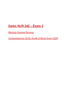 Galen NUR 242 Exam 2 Medical-Surgical Nursing Study Guide 2025/2026 100+ Questons & Answers | 100%