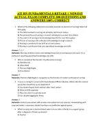 ATI RN Fundamentals Retake Version 1 | 300 Verified Basics Practice Questions