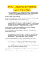 ATI Leadership & Nursing Management Exam | 2025 - 2027