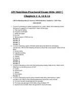 ATI Nutrition Proctored Exam 2026–2027 | Chapters 1–4, 12 and 14 | 200 QA Chamberlain University