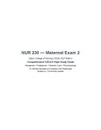 NUR 230 Maternal Exam 2 Study Guide | Galen College of Nursing | Intrapartum, Hypertensive Disorder