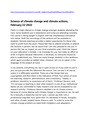 Science of Climate Change and Climate Actions