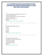 ICC CALIFORNIA BUILDING SYSTEM INSPECTOR EXAM