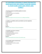 ICC CALIFORNIA ACCESSIBILITY INSPECTOR PRACTICE  EXAM