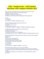 CQE - Sample Exam – ASQ Updated Questions with Complete Solutions 2023 ...