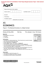 Actual 2024 AQA AS ECONOMICS 7135/2 Paper 2 The National Economy in a Global Context Merged Question...
