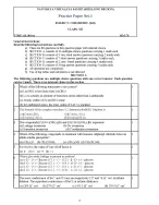 Chemistry - Class 12 - Practice Papers with Answers
