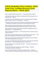 CRCR Exam Prep with correct answers