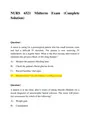 NURS 6521 Midterm Exam_Answers (Version 1), Already High Rated Document, Walden Univ