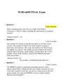 NURS 6650 Final exam-(Version 2) 76QA, Walden University