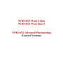 NURS 6521 Week 5 Quiz Answer (Latest 6 Versions), NURS 6521 Advanced Pharmacology