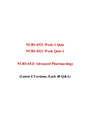 NURS 6521 Week 1 Quiz Answer (Latest 4 Versions, Each 40QA), NURS 6521 Advanced Pharmacology