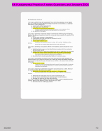 RN Fundamental Practice A notes Questions and Answers 2024