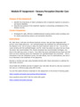 NUR 2356 Module 07 Assignment – Sensory Perception Disorder Care Map