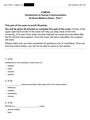 COM 100 Introduction to Human Communication  Midterm Exam - Part 1. Questions And Answers.