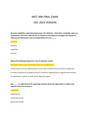 MGT 498 FINAL EXAM (DEC 2014 VERSION) COMPLETE WITH ANSWERS.
