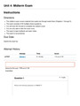 Unit 4 Midterm Exam (Version 2) FI 360 Financial Management. Latest Update.