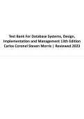Test Bank For Database Systems, Design, - DocMerit