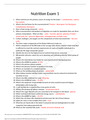 NUR1172 Nutritional Priniciples Study Guide Exam 1