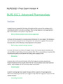 NURS 6521 Final Exam Version 4