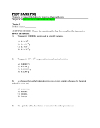 Test Bank For Chemistry in Context 10th Edition by American Chemical Society Chapter 1-14