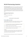 NCLEX Pharmacology Questions and Answers