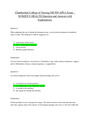 NR 509 APEA Exam – WOMEN’S HEALTH
