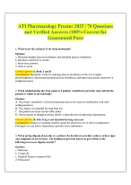 ATI Pharmacology Proctor 2025 | 70 Questions and - DocMerit