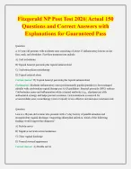 Fitzgerald NP Post Test 2026| Actual 150 - DocMerit