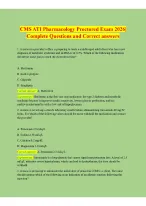 CMS ATI Pharmacology Proctored Exam 2026| Complete Questions and Correct answers