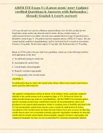 ABFM ITE Exam V1 (Latest 2026/ 2027 Update)  verified Questions & Answers with Rationales