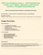 APEA Pre-Predictor Exam 2 – FNP Board Review  | 2026/ 2027 Update | Questions and Correct  Answers