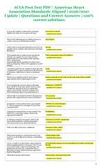 ACLS Post Test PDF | American Heart  Association Standards Aligned | 2026/2027  Update | Q&A