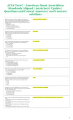ACLS Test C - American Heart Association Standards Aligned | 2026/2027 Update | Q&A