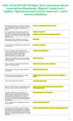 AHA ACLS EXAM (Written Test) American Heart  Association Standards Aligned | 2026/2027  Update |Q&A