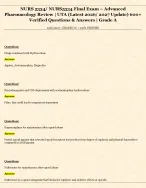 NURS 5334/ NURS5334 Final Exam – Advanced  Pharmacology Review | UTA (Latest 2026/ 2027 Update)