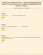 NURS 5315/ NURS5315 Exam 2 – Advanced Pathophysiology  Guide | UTA (Latest 2026/2027 Update)