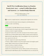 Out PC Pro Certification Exam A.3 Practice  Exam 2026/ 2027 –  Verified Questions  and Answer