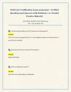 NATE A/C Certification Exam 2026/2027 –Verified  Questions and Answers with Solutions | A+ Graded