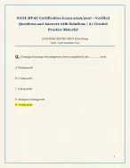 NATE HVAC Certification Exam 2026/2027 –Verified  Questions and Answers with Solutions | A+ Graded