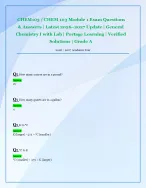 CHEM103 /CHEM 103 Module 1 Exam Questions  & Answers | Latest 2026–2027 Update | General  Chemistry