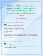 CHEM103 /CHEM 103 Module 3 Exam  Questions & Answers | Latest 2026–2027  Update | General Chemistry
