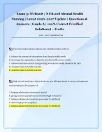 Exam 3: NUR208 / NUR 208 Mental Health  Nursing | Latest 2026–2027 Update | Questions &  Answers