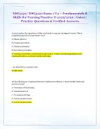 NSG3130/ NSG3130 Exam 1 V2 – Fundamentals &  Skills for Nursing Practice II 2025/2026 | Galen |  Pr
