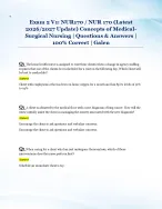 Exam 2 V1: NUR170 / NUR 170 (Latest  2026/2027 Update) Concepts of Medical Surgical Nursing | Questions & Answers |  100% Correct | Galen