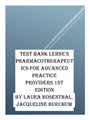 Test Bank Lehne's Pharmacotherapeut ics for Advanced Practice Providers 1st Edition by Burchum