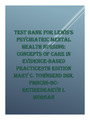 Test bank for Lewis's Psychiatric Mental Health Nursing by Mary Townsend (9th Edition, 2017)