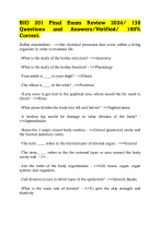 BIO 201 Final Exam Review 2024/ 130 Questions and Answers/Verified/ 100% Correct.